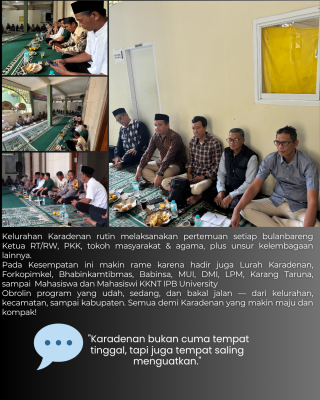 PERTEMUAN RUTIN BULANAN BERSAMA RT DAN RW